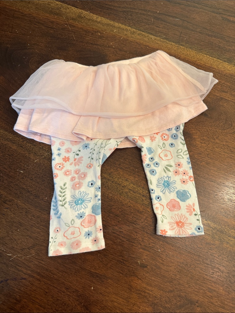 Gerber Girls Floral Leggings with Pink Tulle Skirt